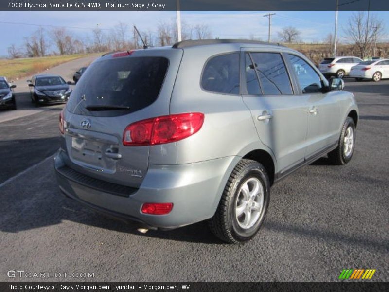 Platinum Sage / Gray 2008 Hyundai Santa Fe GLS 4WD
