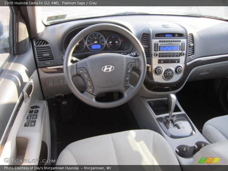 Platinum Sage / Gray 2008 Hyundai Santa Fe GLS 4WD