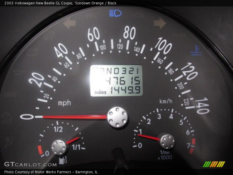  2003 New Beetle GL Coupe GL Coupe Gauges