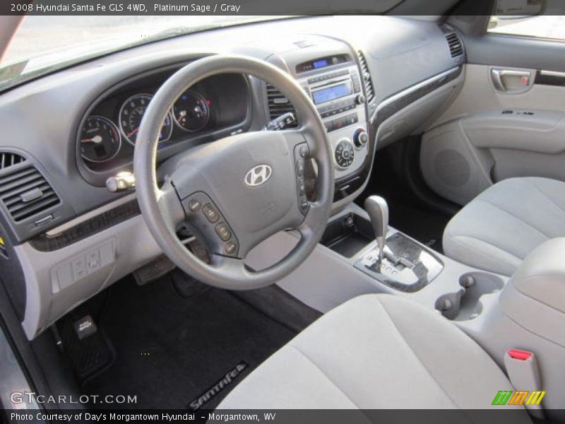 Platinum Sage / Gray 2008 Hyundai Santa Fe GLS 4WD