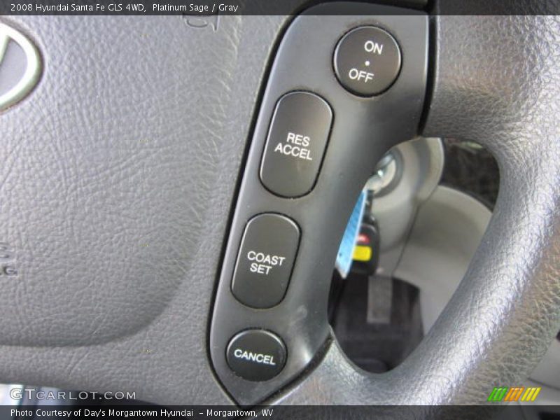 Platinum Sage / Gray 2008 Hyundai Santa Fe GLS 4WD