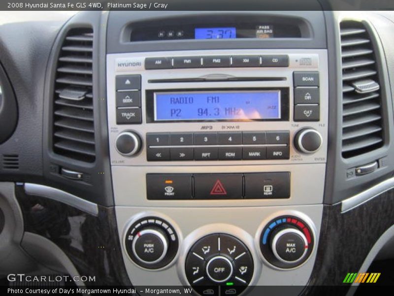 Platinum Sage / Gray 2008 Hyundai Santa Fe GLS 4WD