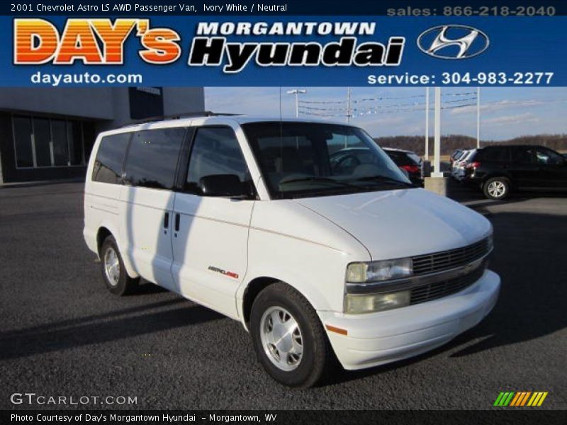 Ivory White / Neutral 2001 Chevrolet Astro LS AWD Passenger Van