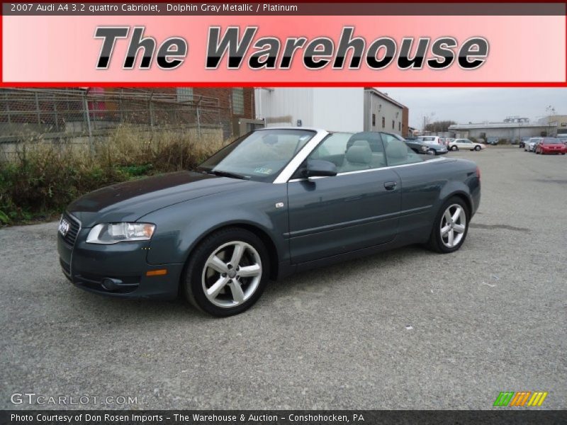 Dolphin Gray Metallic / Platinum 2007 Audi A4 3.2 quattro Cabriolet