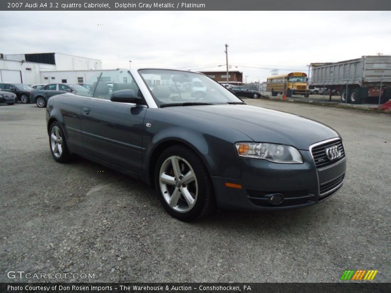 Dolphin Gray Metallic / Platinum 2007 Audi A4 3.2 quattro Cabriolet