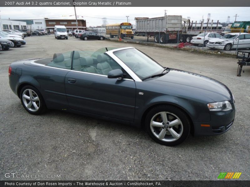 Dolphin Gray Metallic / Platinum 2007 Audi A4 3.2 quattro Cabriolet