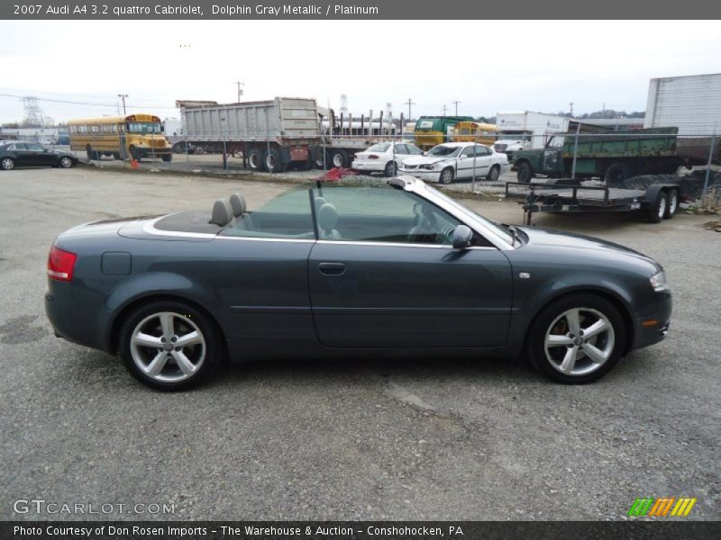 Dolphin Gray Metallic / Platinum 2007 Audi A4 3.2 quattro Cabriolet