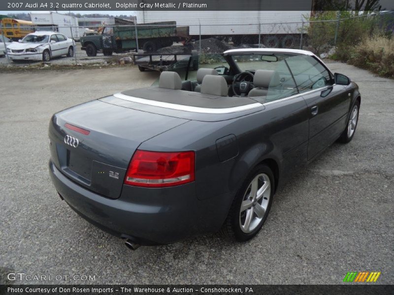 Dolphin Gray Metallic / Platinum 2007 Audi A4 3.2 quattro Cabriolet