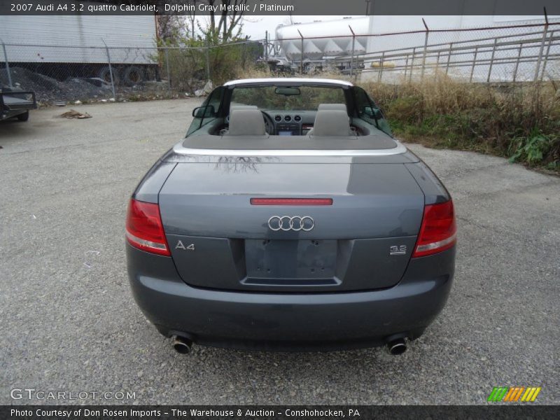 Dolphin Gray Metallic / Platinum 2007 Audi A4 3.2 quattro Cabriolet