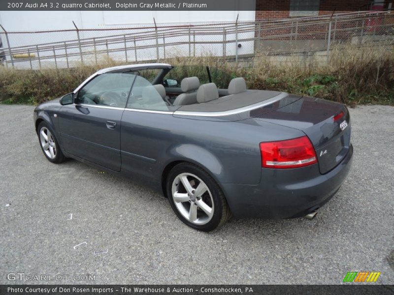 Dolphin Gray Metallic / Platinum 2007 Audi A4 3.2 quattro Cabriolet