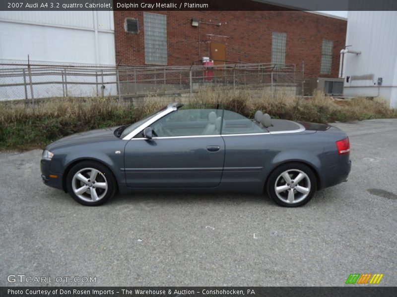 Dolphin Gray Metallic / Platinum 2007 Audi A4 3.2 quattro Cabriolet