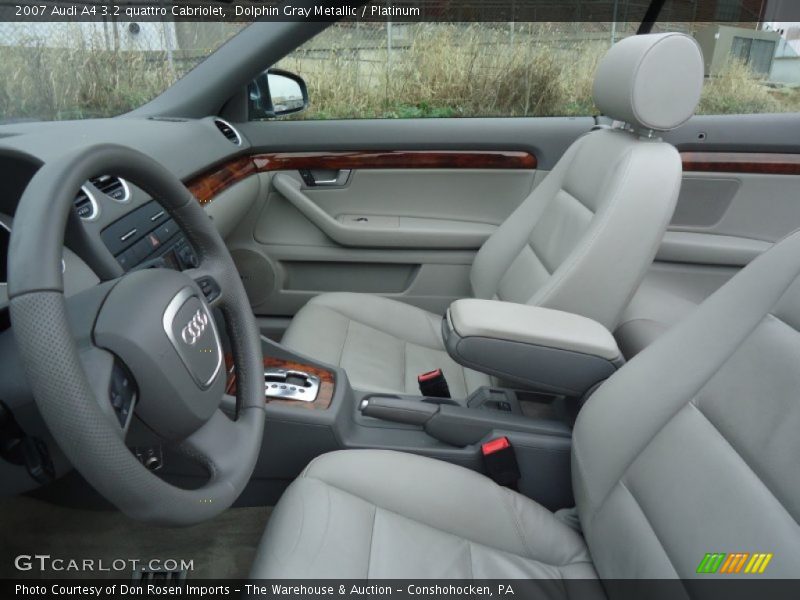 Dolphin Gray Metallic / Platinum 2007 Audi A4 3.2 quattro Cabriolet