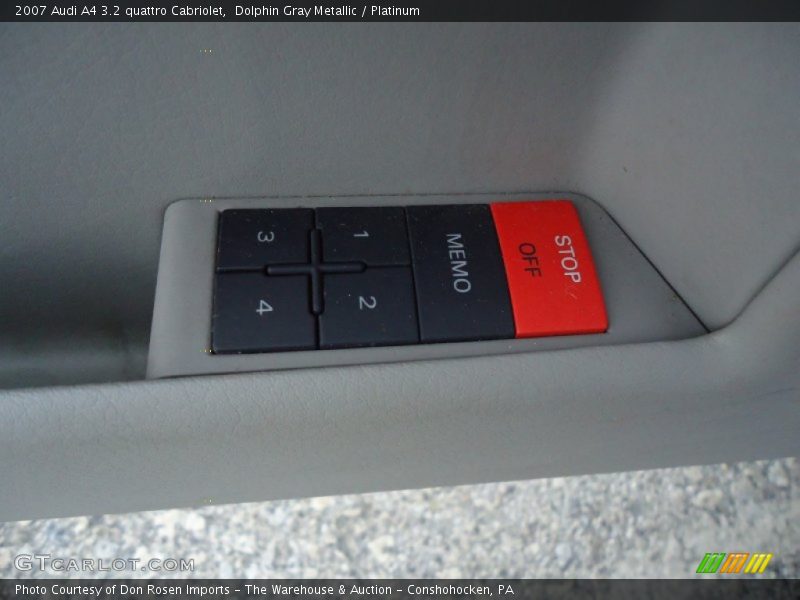 Dolphin Gray Metallic / Platinum 2007 Audi A4 3.2 quattro Cabriolet