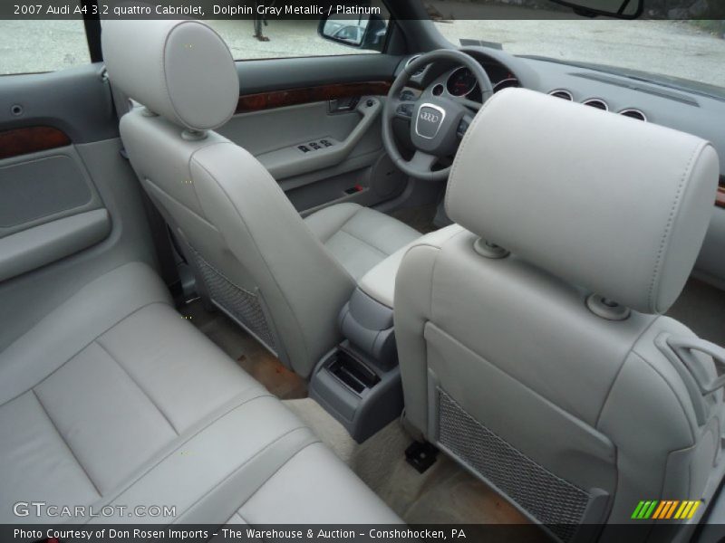 Dolphin Gray Metallic / Platinum 2007 Audi A4 3.2 quattro Cabriolet