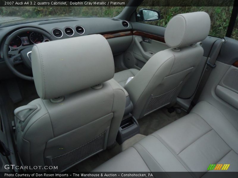 Dolphin Gray Metallic / Platinum 2007 Audi A4 3.2 quattro Cabriolet