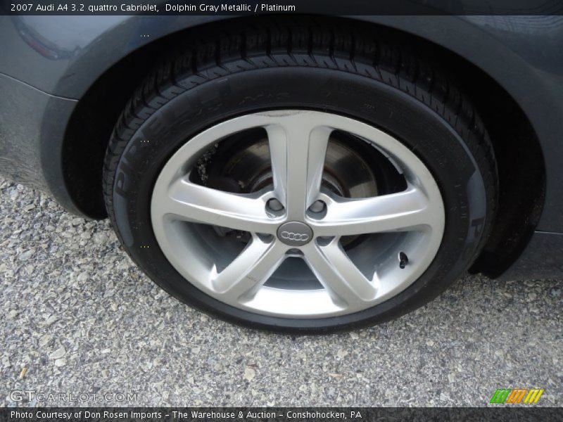 Dolphin Gray Metallic / Platinum 2007 Audi A4 3.2 quattro Cabriolet
