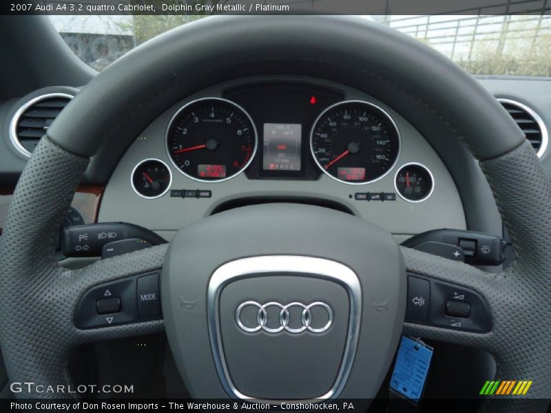 Dolphin Gray Metallic / Platinum 2007 Audi A4 3.2 quattro Cabriolet