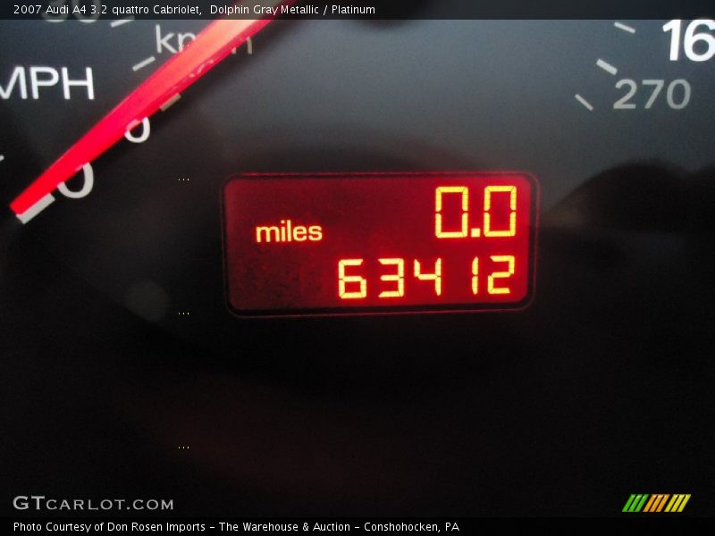 Dolphin Gray Metallic / Platinum 2007 Audi A4 3.2 quattro Cabriolet