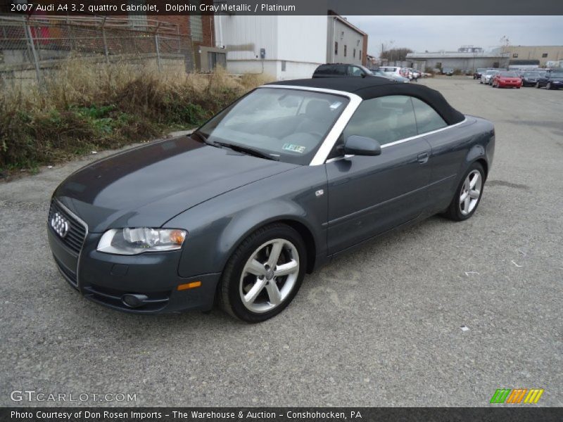 Dolphin Gray Metallic / Platinum 2007 Audi A4 3.2 quattro Cabriolet