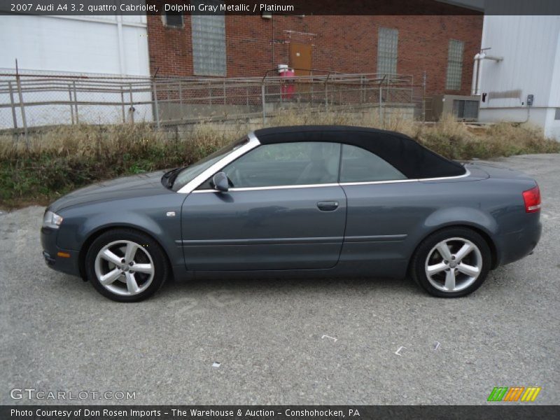 Dolphin Gray Metallic / Platinum 2007 Audi A4 3.2 quattro Cabriolet