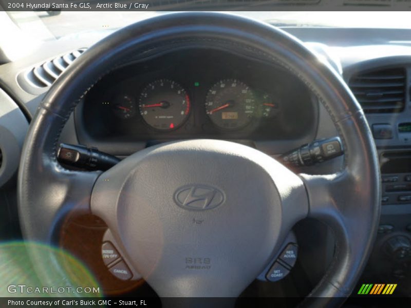 Arctic Blue / Gray 2004 Hyundai Santa Fe GLS