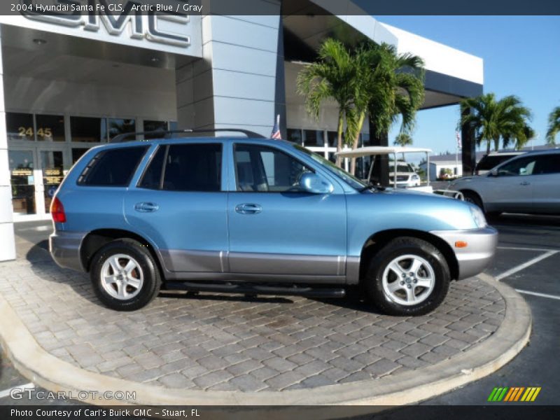 Arctic Blue / Gray 2004 Hyundai Santa Fe GLS