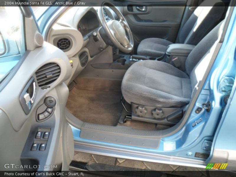 Arctic Blue / Gray 2004 Hyundai Santa Fe GLS