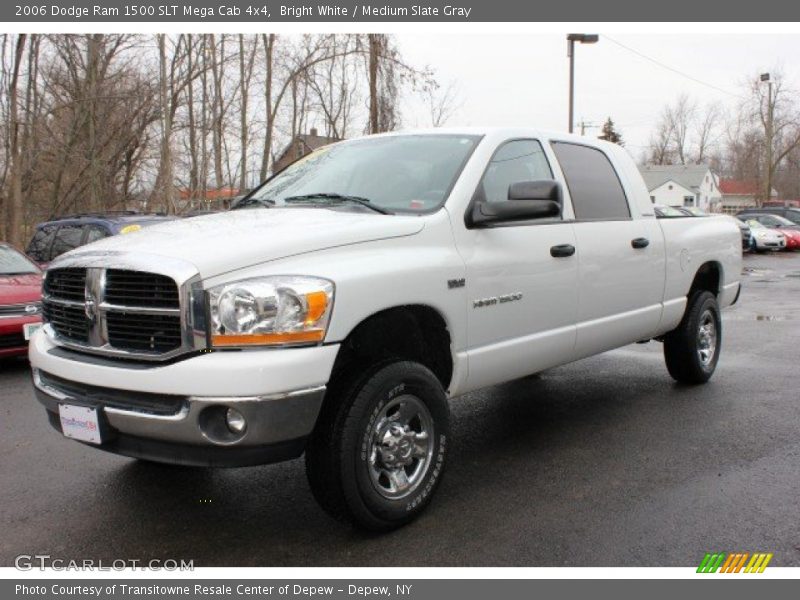 Bright White / Medium Slate Gray 2006 Dodge Ram 1500 SLT Mega Cab 4x4