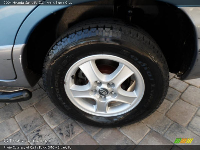 Arctic Blue / Gray 2004 Hyundai Santa Fe GLS