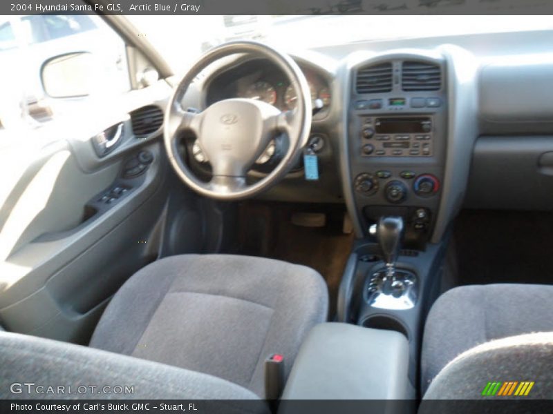 Arctic Blue / Gray 2004 Hyundai Santa Fe GLS
