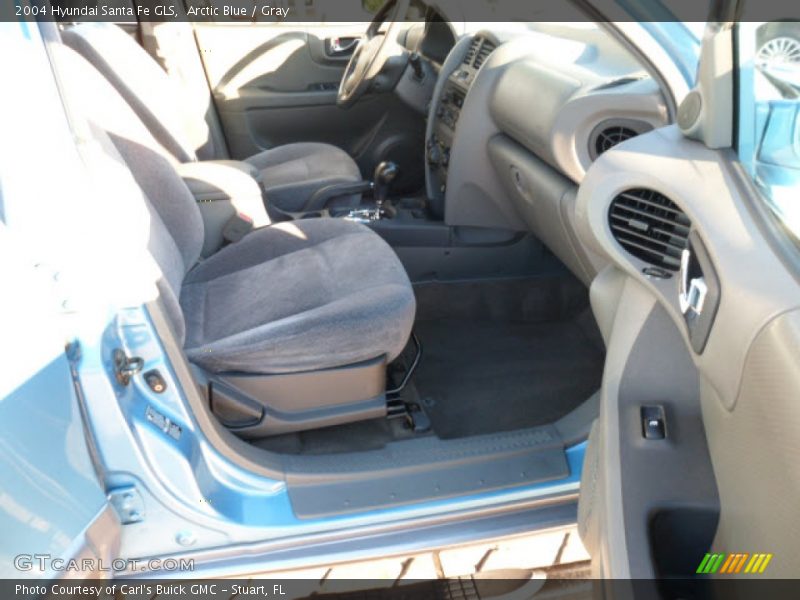 Arctic Blue / Gray 2004 Hyundai Santa Fe GLS