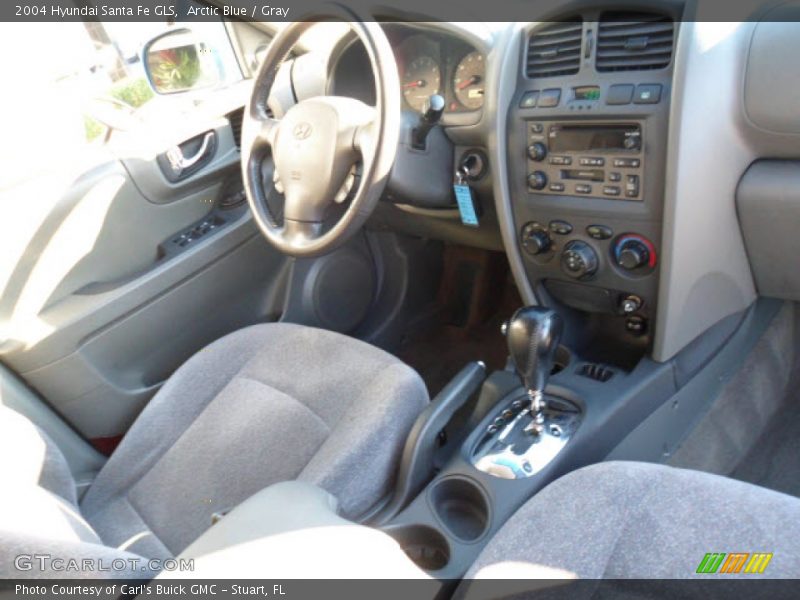 Arctic Blue / Gray 2004 Hyundai Santa Fe GLS