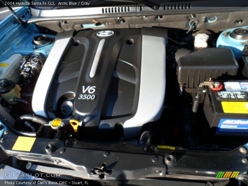 Arctic Blue / Gray 2004 Hyundai Santa Fe GLS