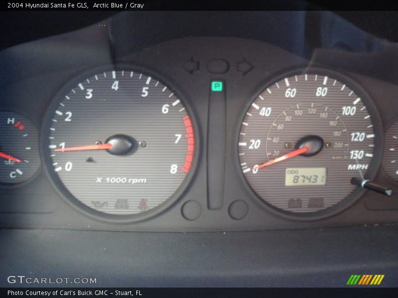 Arctic Blue / Gray 2004 Hyundai Santa Fe GLS