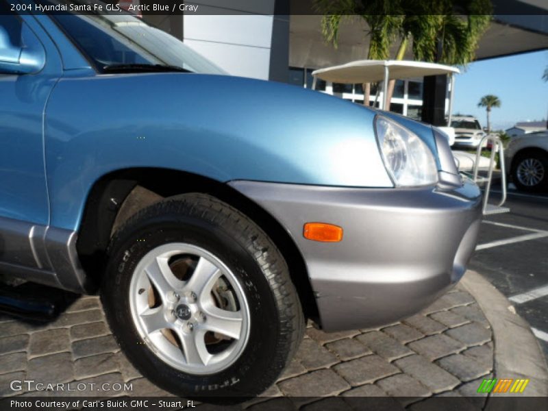 Arctic Blue / Gray 2004 Hyundai Santa Fe GLS