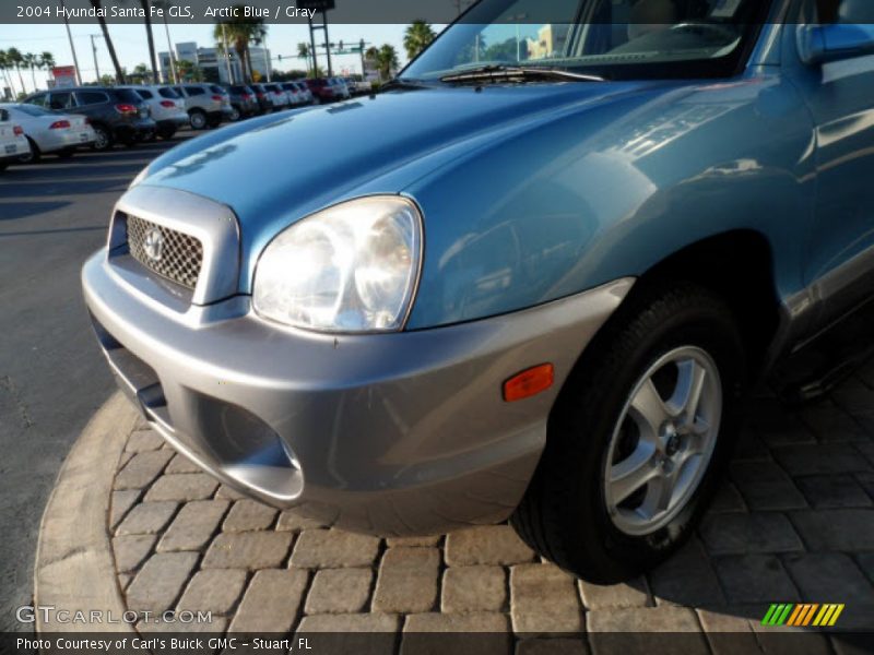 Arctic Blue / Gray 2004 Hyundai Santa Fe GLS