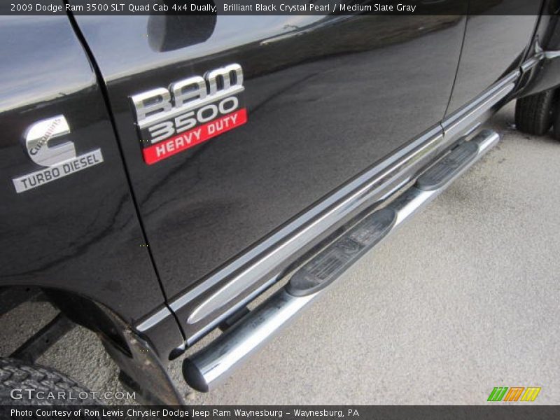Brilliant Black Crystal Pearl / Medium Slate Gray 2009 Dodge Ram 3500 SLT Quad Cab 4x4 Dually