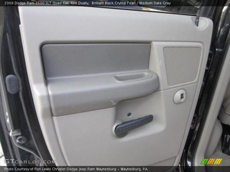 Brilliant Black Crystal Pearl / Medium Slate Gray 2009 Dodge Ram 3500 SLT Quad Cab 4x4 Dually