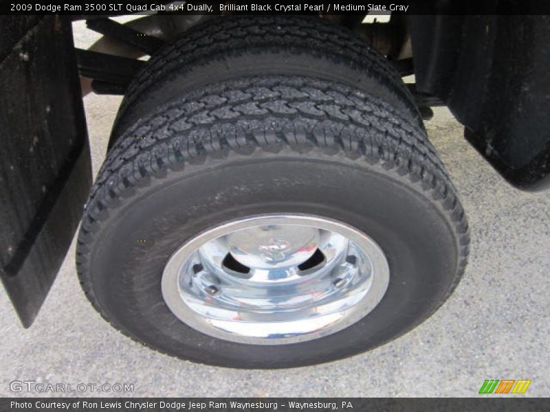 Brilliant Black Crystal Pearl / Medium Slate Gray 2009 Dodge Ram 3500 SLT Quad Cab 4x4 Dually