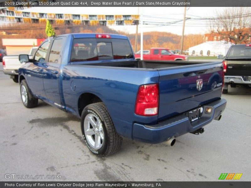 Deep Water Blue Pearl / Dark Slate/Medium Graystone 2009 Dodge Ram 1500 Sport Quad Cab 4x4