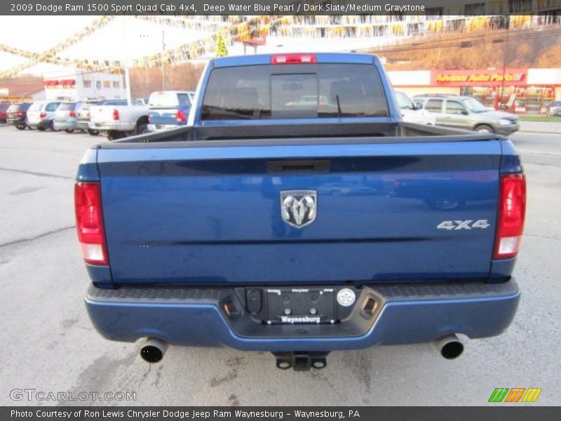 Deep Water Blue Pearl / Dark Slate/Medium Graystone 2009 Dodge Ram 1500 Sport Quad Cab 4x4