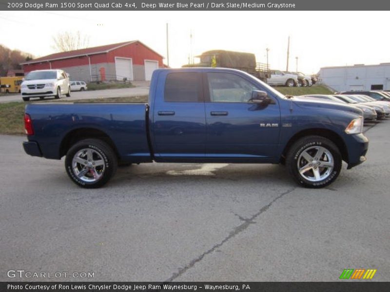 Deep Water Blue Pearl / Dark Slate/Medium Graystone 2009 Dodge Ram 1500 Sport Quad Cab 4x4