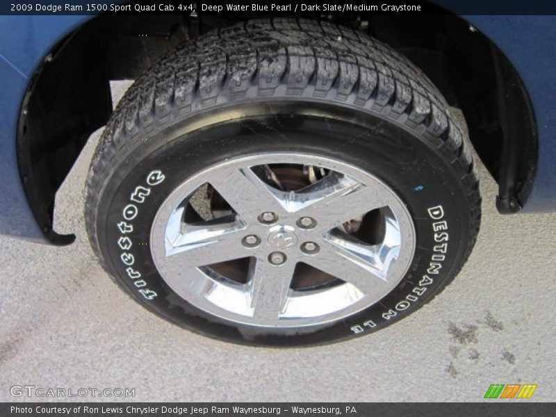 Deep Water Blue Pearl / Dark Slate/Medium Graystone 2009 Dodge Ram 1500 Sport Quad Cab 4x4