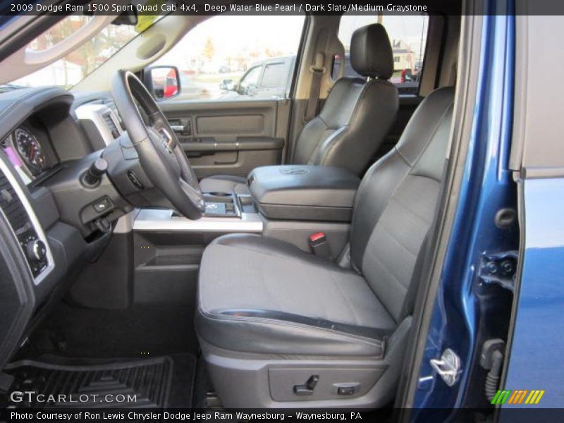 Deep Water Blue Pearl / Dark Slate/Medium Graystone 2009 Dodge Ram 1500 Sport Quad Cab 4x4