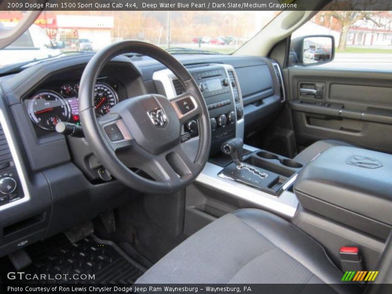 Deep Water Blue Pearl / Dark Slate/Medium Graystone 2009 Dodge Ram 1500 Sport Quad Cab 4x4
