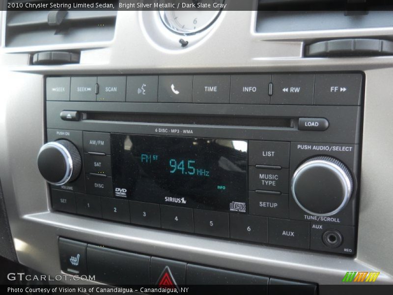 Bright Silver Metallic / Dark Slate Gray 2010 Chrysler Sebring Limited Sedan