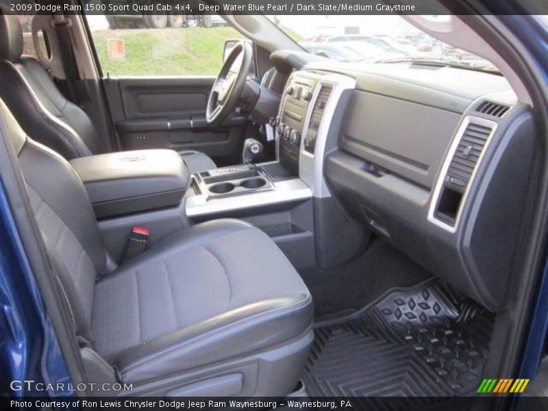 Deep Water Blue Pearl / Dark Slate/Medium Graystone 2009 Dodge Ram 1500 Sport Quad Cab 4x4