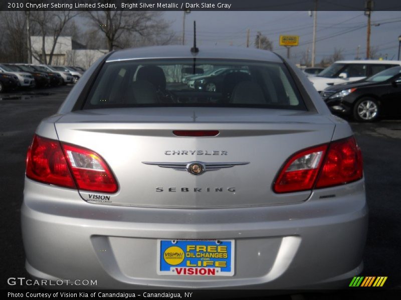 Bright Silver Metallic / Dark Slate Gray 2010 Chrysler Sebring Limited Sedan