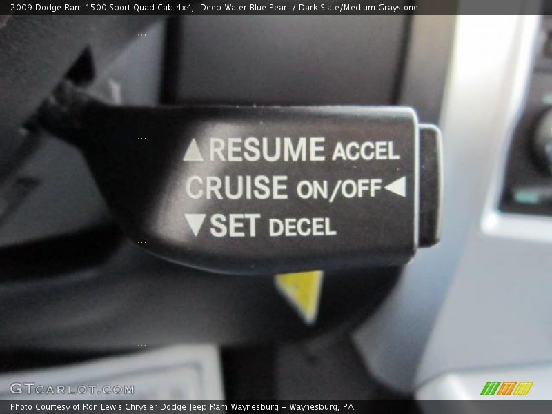 Deep Water Blue Pearl / Dark Slate/Medium Graystone 2009 Dodge Ram 1500 Sport Quad Cab 4x4