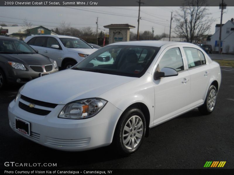 Summit White / Gray 2009 Chevrolet Cobalt LT Sedan